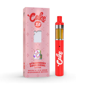 Cake Delta 8 Disposable Vape | 2g | Strawberry Sour Diesel