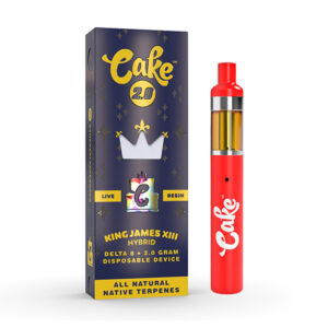 Cake Live Resin Delta 8 Disposable Vape | 2g | King James XIII – Hybrid