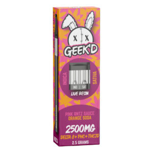 geekd d8 phc disposable vape pink rntz sauce