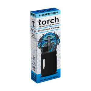 torch mind melt 35g black series mushrooms x thca disposable blueberry caps