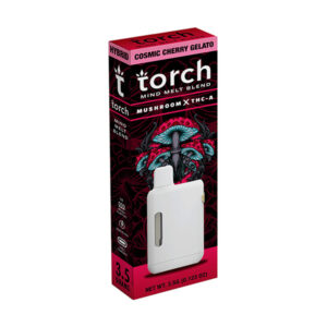 torch mind melt 35g black series mushrooms x thca disposable cosmic cherry gelato