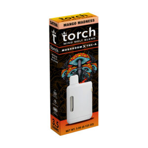 torch mind melt 35g black series mushrooms x thca disposable mango madness